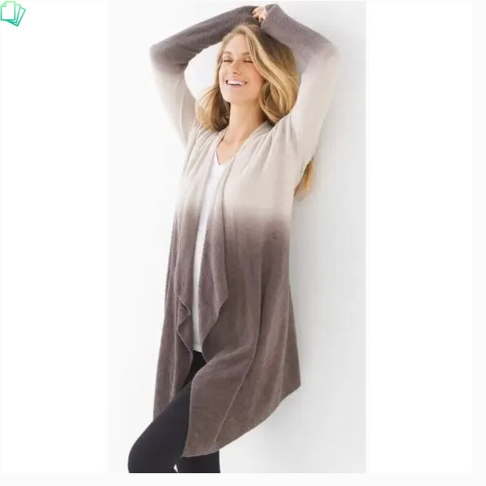 Barefoot Dreams 436 Bamboo Chic Lite Calypso Knit Ombre Cardigan Wrap S/M